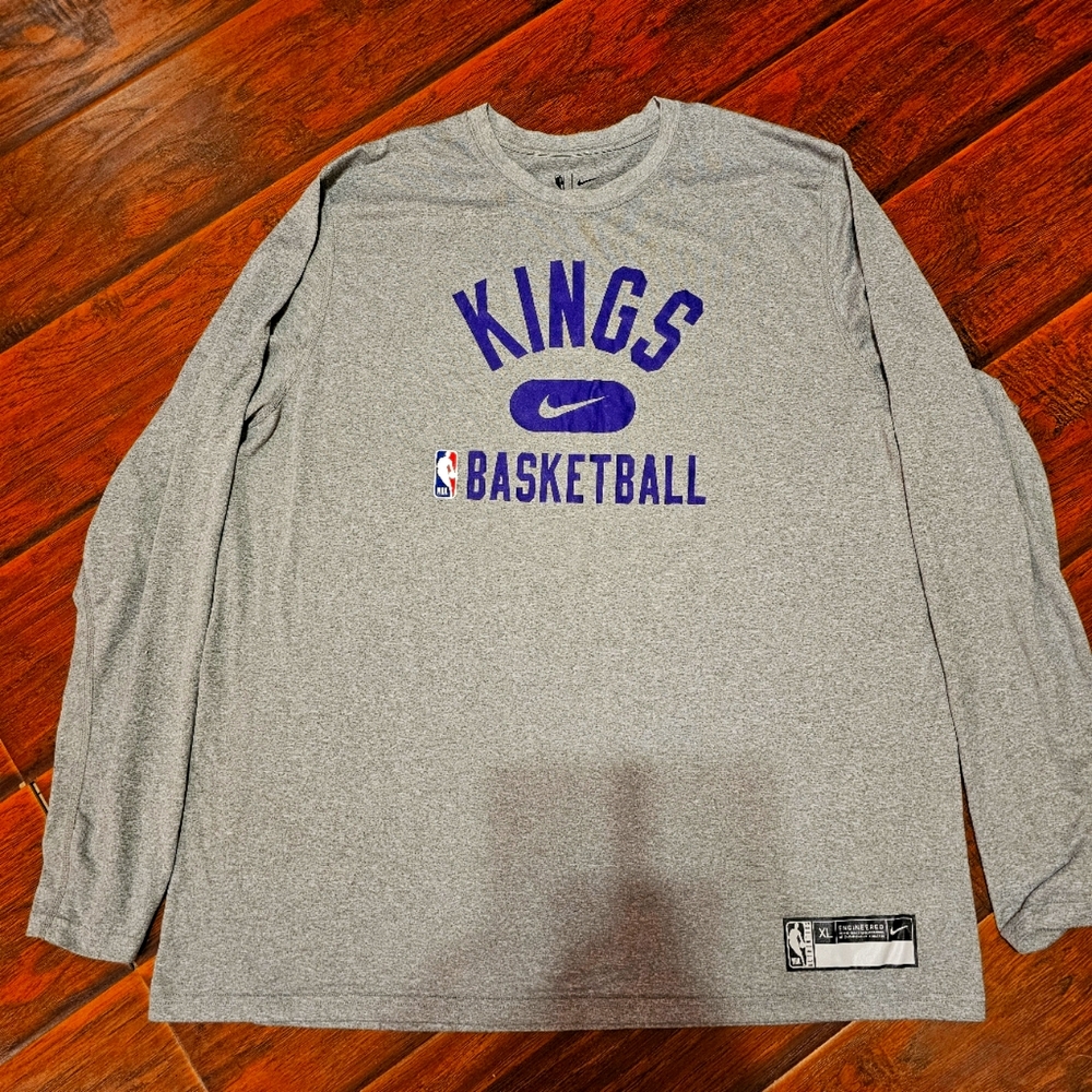 Gray Kings Basketball Long Sleeve Shirt